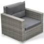 Juego de muebles de jardín 6 pzs y cojines ratán sintético gris de vidaXL, Conjuntos de jardín - Ref: Foro24-41879, Precio: 7...