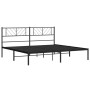 Estructura de cama con cabecero metal negro 180x200 cm de , Camas y somieres - Ref: Foro24-372183, Precio: 107,99 €, Descuent...