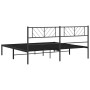 Estructura de cama con cabecero metal negro 180x200 cm de , Camas y somieres - Ref: Foro24-372183, Precio: 107,99 €, Descuent...