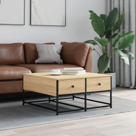 Sonoma oak engineered wood coffee table 80x80x40 cm by , Coffee table - Ref: Foro24-835355, Price: 50,99 €, Discount: %