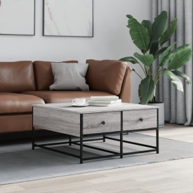 Sonoma gray engineered wood coffee table 80x80x40 cm by , Coffee table - Ref: Foro24-835357, Price: 50,72 €, Discount: %