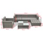 Juego de muebles de jardín 6 pzs y cojines ratán sintético gris de vidaXL, Conjuntos de jardín - Ref: Foro24-41879, Precio: 7...