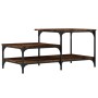 Smoked oak engineered wood coffee table 100x50.5x45cm by , Coffee table - Ref: Foro24-835381, Price: 40,52 €, Discount: %