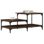 Smoked oak engineered wood coffee table 100x50.5x45cm by , Coffee table - Ref: Foro24-835381, Price: 40,52 €, Discount: %