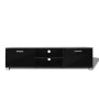 Glossy black TV cabinet 140x40.5x35 cm by vidaXL, TV Furniture - Ref: Foro24-243044, Price: 131,04 €, Discount: %