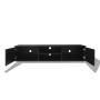 Glossy black TV cabinet 140x40.5x35 cm by vidaXL, TV Furniture - Ref: Foro24-243044, Price: 131,04 €, Discount: %