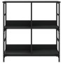 Estantería de madera de ingeniería negra 78,5x33x82 cm de , Librerías y estanterías - Ref: Foro24-835244, Precio: 50,87 €, De...