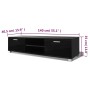 Glossy black TV cabinet 140x40.5x35 cm by vidaXL, TV Furniture - Ref: Foro24-243044, Price: 131,04 €, Discount: %