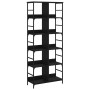 Black engineered wood shelf 78.5x33x188.5 cm by , Bookcases and shelves - Ref: Foro24-835259, Price: 100,65 €, Discount: %