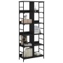 Black engineered wood shelf 78.5x33x188.5 cm by , Bookcases and shelves - Ref: Foro24-835259, Price: 100,65 €, Discount: %