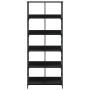 Black engineered wood shelf 78.5x33x188.5 cm by , Bookcases and shelves - Ref: Foro24-835259, Price: 100,65 €, Discount: %