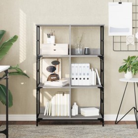 Sonoma Gray Engineered Wood Shelf 78.5x33x117.5 cm by , Bookcases and shelves - Ref: Foro24-835252, Price: 65,99 €, Discount: %