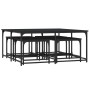 Stapelbare Couchtische, 5 Stück, schwarzes Holzwerkstoff von , Couchtisch - Ref: Foro24-835334, Preis: 80,79 €, Rabatt: %