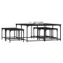 Stapelbare Couchtische, 5 Stück, schwarzes Holzwerkstoff von , Couchtisch - Ref: Foro24-835334, Preis: 80,79 €, Rabatt: %