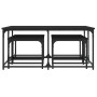 Stapelbare Couchtische, 5 Stück, schwarzes Holzwerkstoff von , Couchtisch - Ref: Foro24-835334, Preis: 80,79 €, Rabatt: %