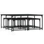 Stapelbare Couchtische, 5 Stück, schwarzes Holzwerkstoff von , Couchtisch - Ref: Foro24-835334, Preis: 80,79 €, Rabatt: %