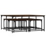 Stapelbare Couchtische, 5 Stück, Holzwerkstoff, Raucheiche von , Couchtisch - Ref: Foro24-835336, Preis: 75,58 €, Rabatt: %