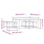 Mesas de centro apilables 5 pzas madera ingeniería roble humo de , Mesas de centro - Ref: Foro24-835336, Precio: 75,58 €, Des...