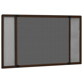 Extendable mosquito net for windows brown (75-143)x50 cm by , Mosquito nets for windows - Ref: Foro24-149039, Price: 21,57 €,...