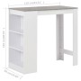 High kitchen table with white shelf 110x50x103 cm by , Kitchen and dining tables - Ref: Foro24-280214, Price: 96,82 €, Discou...