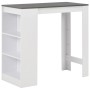 High kitchen table with white shelf 110x50x103 cm by , Kitchen and dining tables - Ref: Foro24-280216, Price: 97,61 €, Discou...