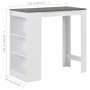 High kitchen table with white shelf 110x50x103 cm by , Kitchen and dining tables - Ref: Foro24-280216, Price: 97,61 €, Discou...