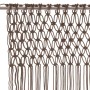 Cortina de macramé algodón gris taupé 140x240 cm de , Cortinas y visillos - Ref: Foro24-323979, Precio: 44,99 €, Descuento: %