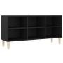 Mueble de TV patas de madera maciza negro 103,5x30x50 cm de , Muebles TV - Ref: Foro24-805942, Precio: 52,99 €, Descuento: %