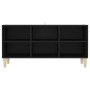 Mueble de TV patas de madera maciza negro 103,5x30x50 cm de , Muebles TV - Ref: Foro24-805942, Precio: 52,99 €, Descuento: %