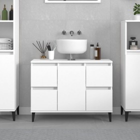 White plywood sink cabinet 80x33x60 cm by , bathroom vanities - Ref: Foro24-821276, Price: 94,15 €, Discount: %