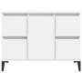 Armario para lavabo madera contrachapada blanco 80x33x60 cm de , Tocadores de baño - Ref: Foro24-821276, Precio: 94,15 €, Des...