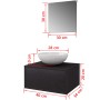 Conjunto de mueble y lavabo 3 piezas negro de vidaXL, Muebles de baño - Ref: Foro24-272225, Precio: 103,93 €, Descuento: %