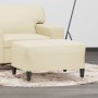 Cream synthetic leather footstool 70x55x41 cm by , Ottomans - Ref: Foro24-349312, Price: 65,46 €, Discount: %