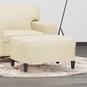 Cream synthetic leather footstool 70x55x41 cm by , Ottomans - Ref: Foro24-349312, Price: 63,99 €, Discount: %