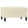 Cream synthetic leather footstool 70x55x41 cm by , Ottomans - Ref: Foro24-349312, Price: 65,46 €, Discount: %