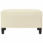 Cream synthetic leather footstool 70x55x41 cm by , Ottomans - Ref: Foro24-349312, Price: 65,46 €, Discount: %