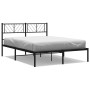 Bed frame with black metal headboard 150x200 cm by , Beds and slatted bases - Ref: Foro24-372181, Price: 93,19 €, Discount: %