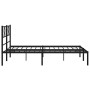 Bed frame with black metal headboard 150x200 cm by , Beds and slatted bases - Ref: Foro24-372181, Price: 93,19 €, Discount: %