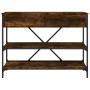 Mesa consola cajones estantes madera ingeniería roble ahumado de , Mesas auxiliares - Ref: Foro24-833405, Precio: 126,03 €, D...