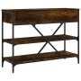 Mesa consola cajones estantes madera ingeniería roble ahumado de , Mesas auxiliares - Ref: Foro24-833405, Precio: 126,03 €, D...