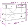 Mesa consola cajones estantes madera ingeniería roble ahumado de , Mesas auxiliares - Ref: Foro24-833405, Precio: 126,03 €, D...