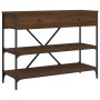 Console table drawers shelves engineered wood brown oak by , Side tables - Ref: Foro24-833407, Price: 130,99 €, Discount: %