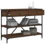 Console table drawers shelves engineered wood brown oak by , Side tables - Ref: Foro24-833407, Price: 130,99 €, Discount: %