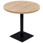 Round MDF and steel bistro bar table 80x75 cm oak color by , Kitchen and dining tables - Ref: Foro24-245613, Price: 154,58 €,...