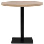 Round MDF and steel bistro bar table 80x75 cm oak color by , Kitchen and dining tables - Ref: Foro24-245613, Price: 154,58 €,...