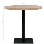 Round MDF and steel bistro bar table 80x75 cm oak color by , Kitchen and dining tables - Ref: Foro24-245613, Price: 154,58 €,...