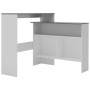 Bar table with 2 white and gray tops 130x40x120 cm by , Kitchen and dining tables - Ref: Foro24-280221, Price: 215,99 €, Disc...