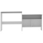 Bar table with 2 white and gray tops 130x40x120 cm by , Kitchen and dining tables - Ref: Foro24-280221, Price: 215,99 €, Disc...