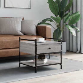 Sonoma gray engineered wood coffee table 50x50x50 cm by , Coffee table - Ref: Foro24-833968, Price: 47,88 €, Discount: %