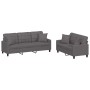 Gray synthetic leather 2-piece sofa set with cushions by , Sofas - Ref: Foro24-3201390, Price: 566,35 €, Discount: %